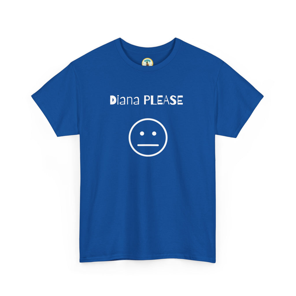 Diana Please! Unisex Heavy Cotton Tee: Soft Casual Wear, Graphic T-Shirt