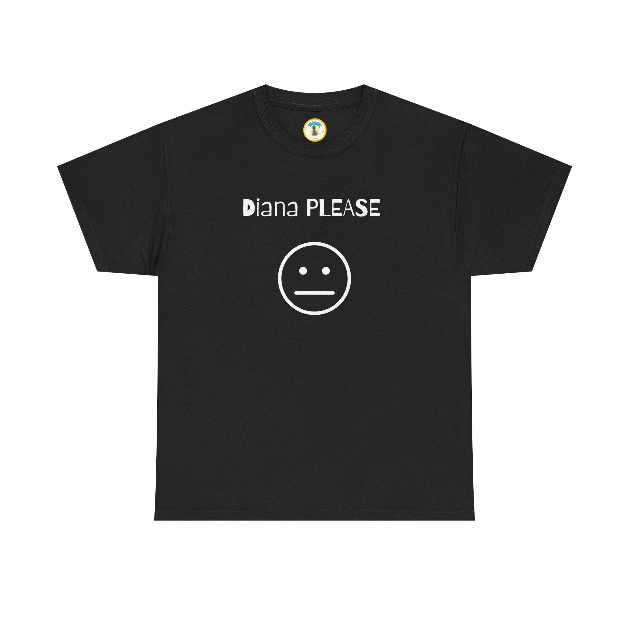 Diana Please! Unisex Heavy Cotton Tee: Soft Casual Wear, Graphic T-Shirt