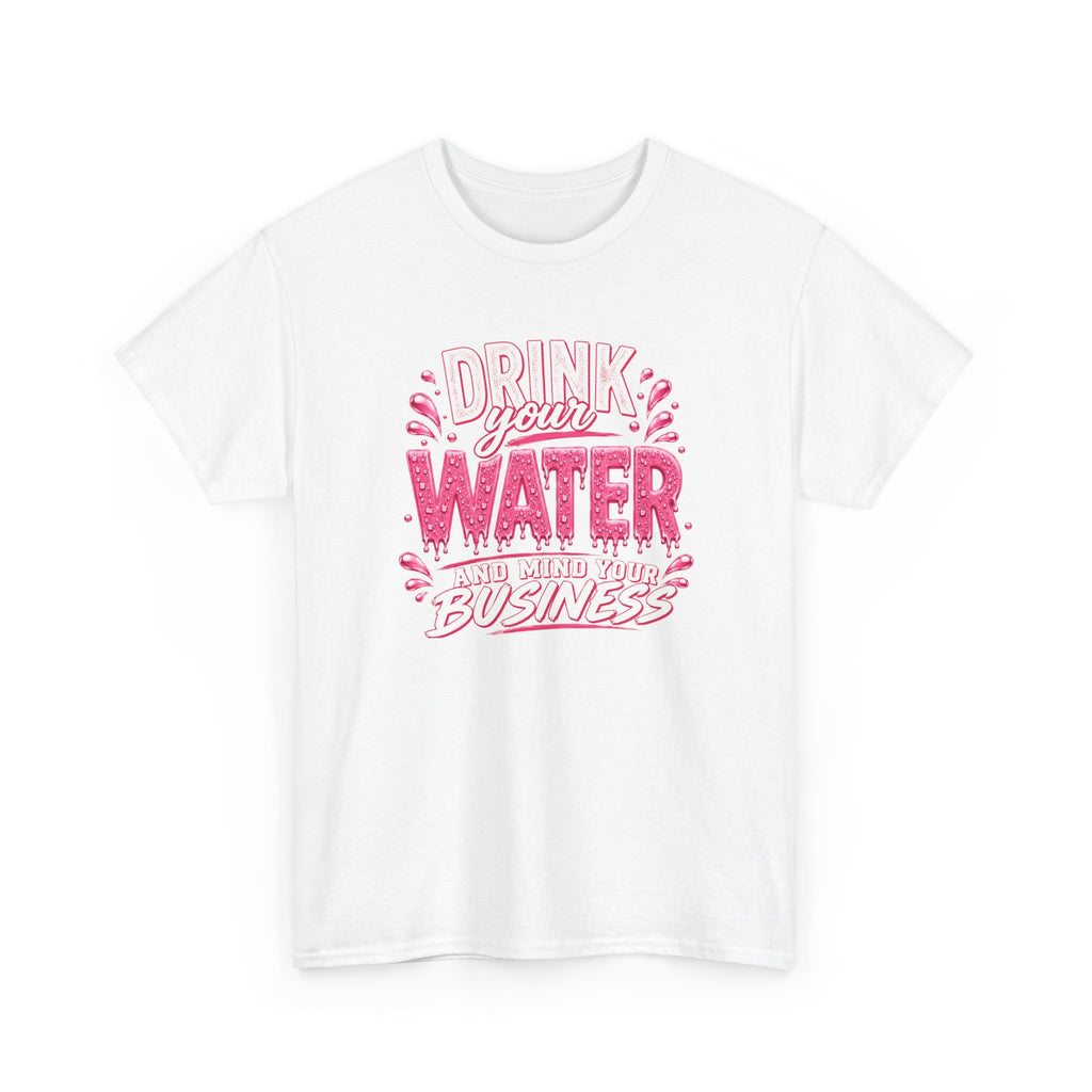 White & Pink Drink Water Tee