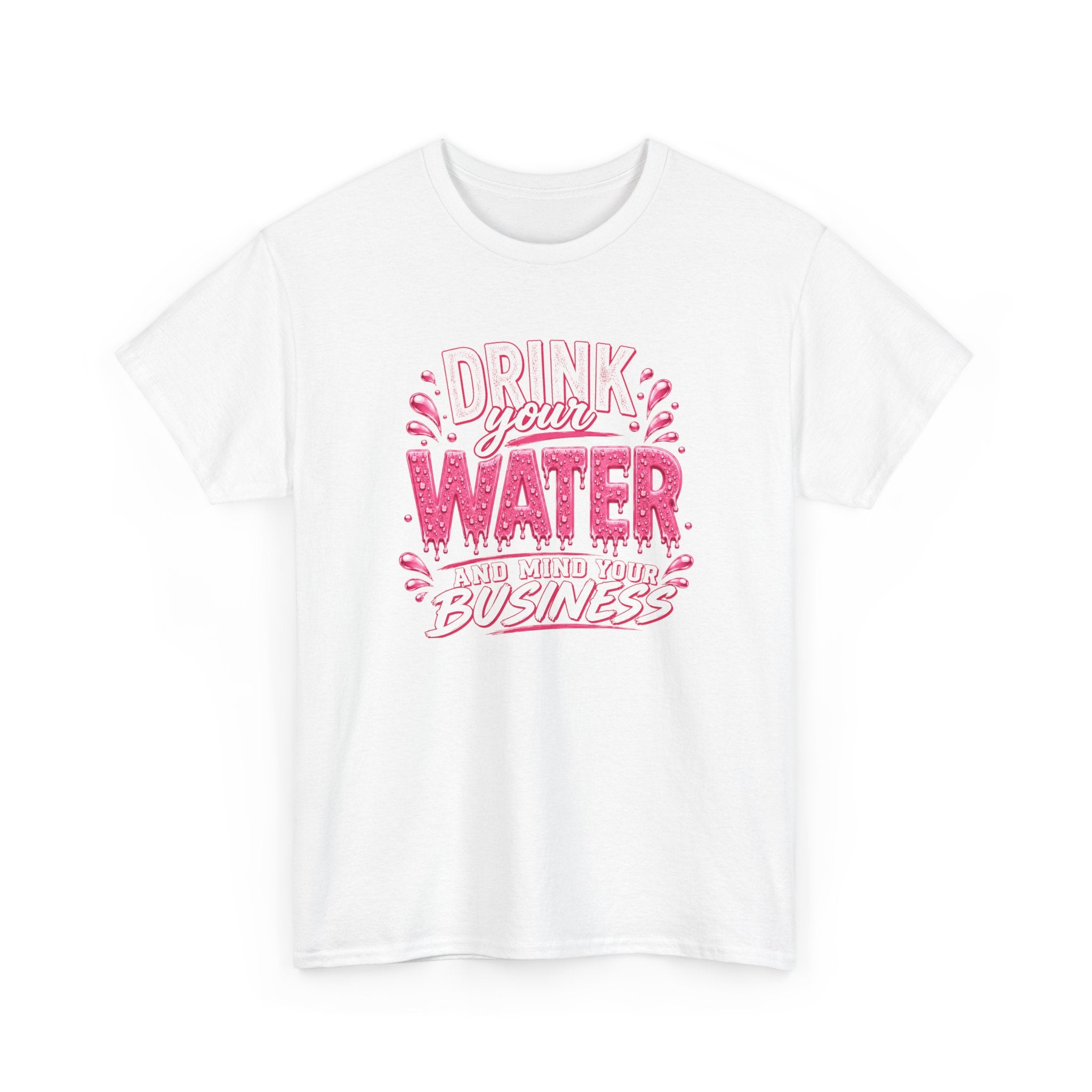 White & Pink Drink Water Tee