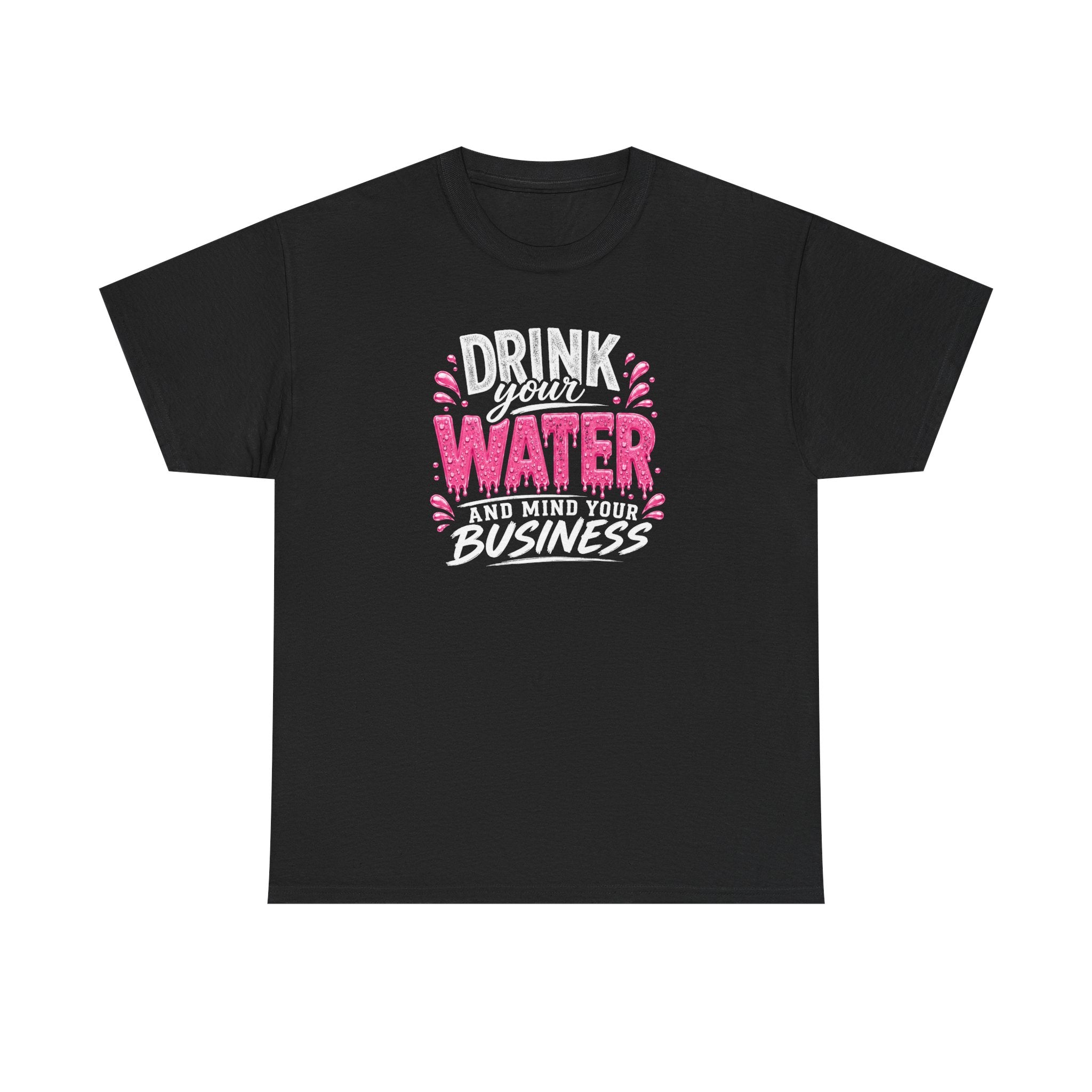 Black & Pink Drink Water Tee
