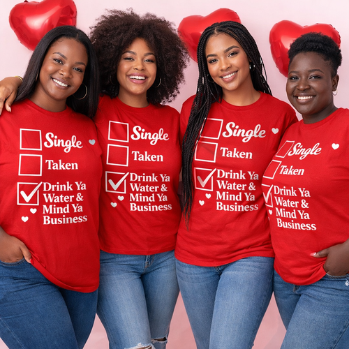 Checklist “Drink Ya Water & Mind Ya Business” Graphic Tee.