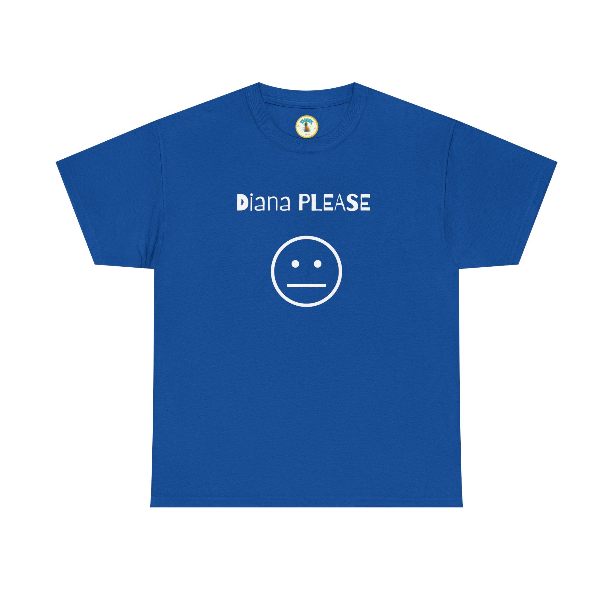 Diana Please! Unisex Heavy Cotton Tee: Soft Casual Wear, Graphic T-Shirt
