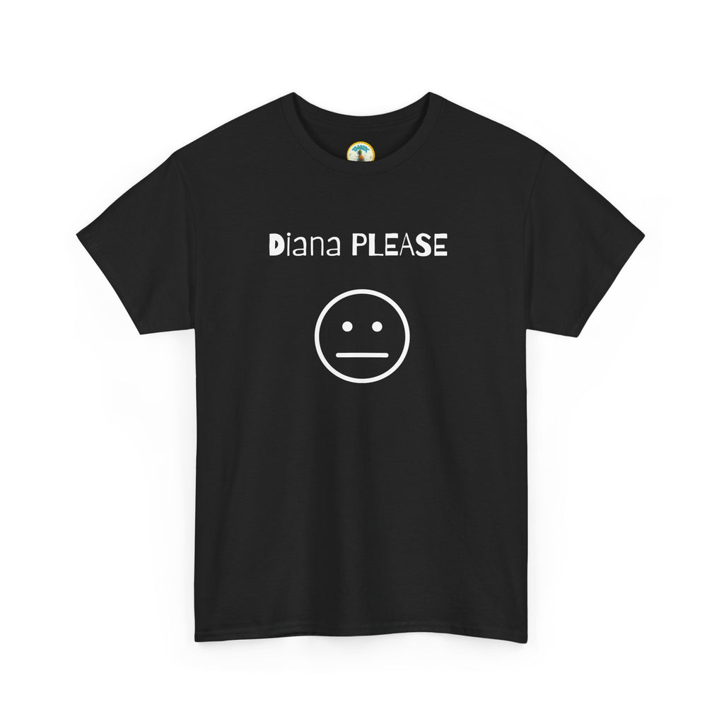 Diana Please! Unisex Heavy Cotton Tee: Soft Casual Wear, Graphic T-Shirt