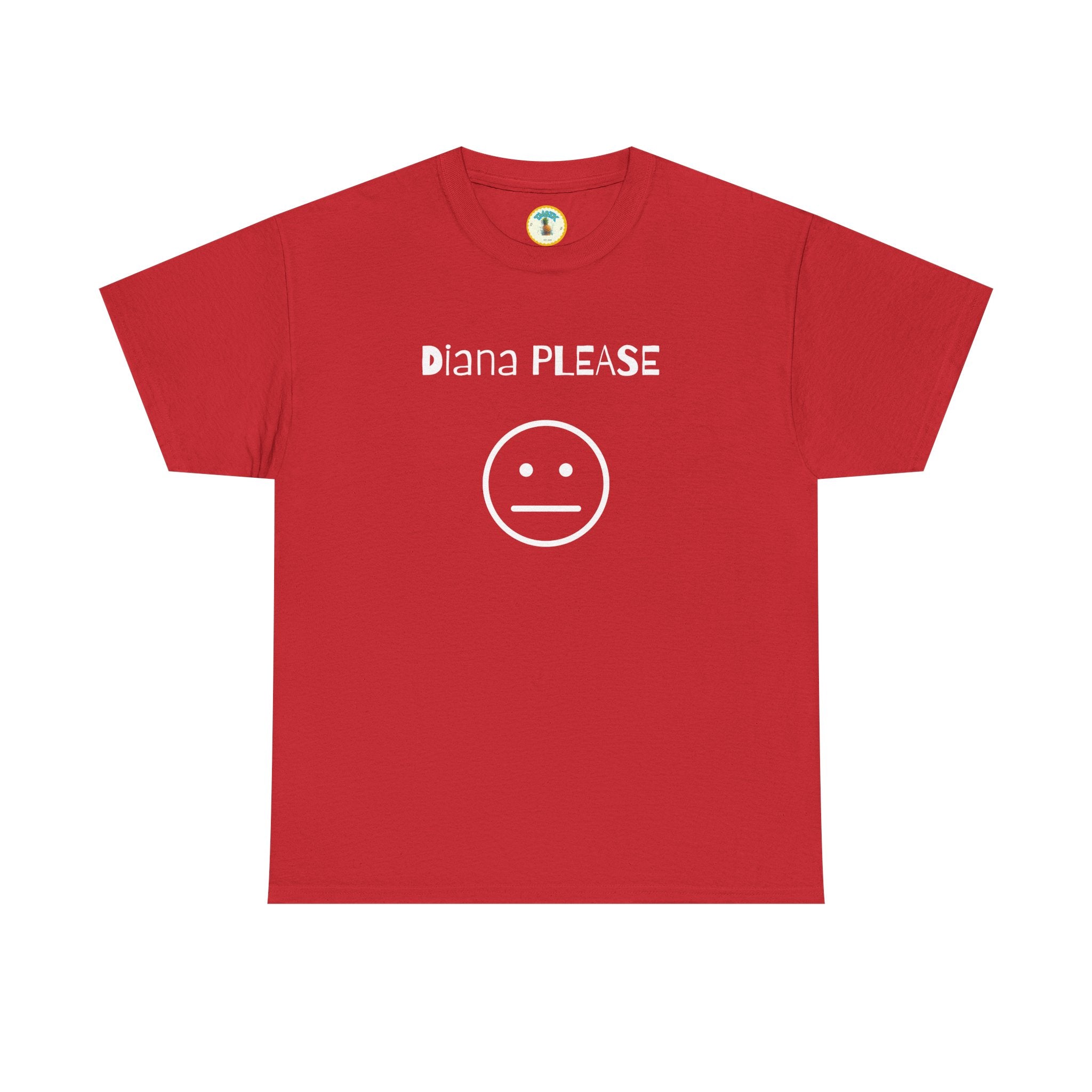 Diana Please! Unisex Heavy Cotton Tee: Soft Casual Wear, Graphic T-Shirt