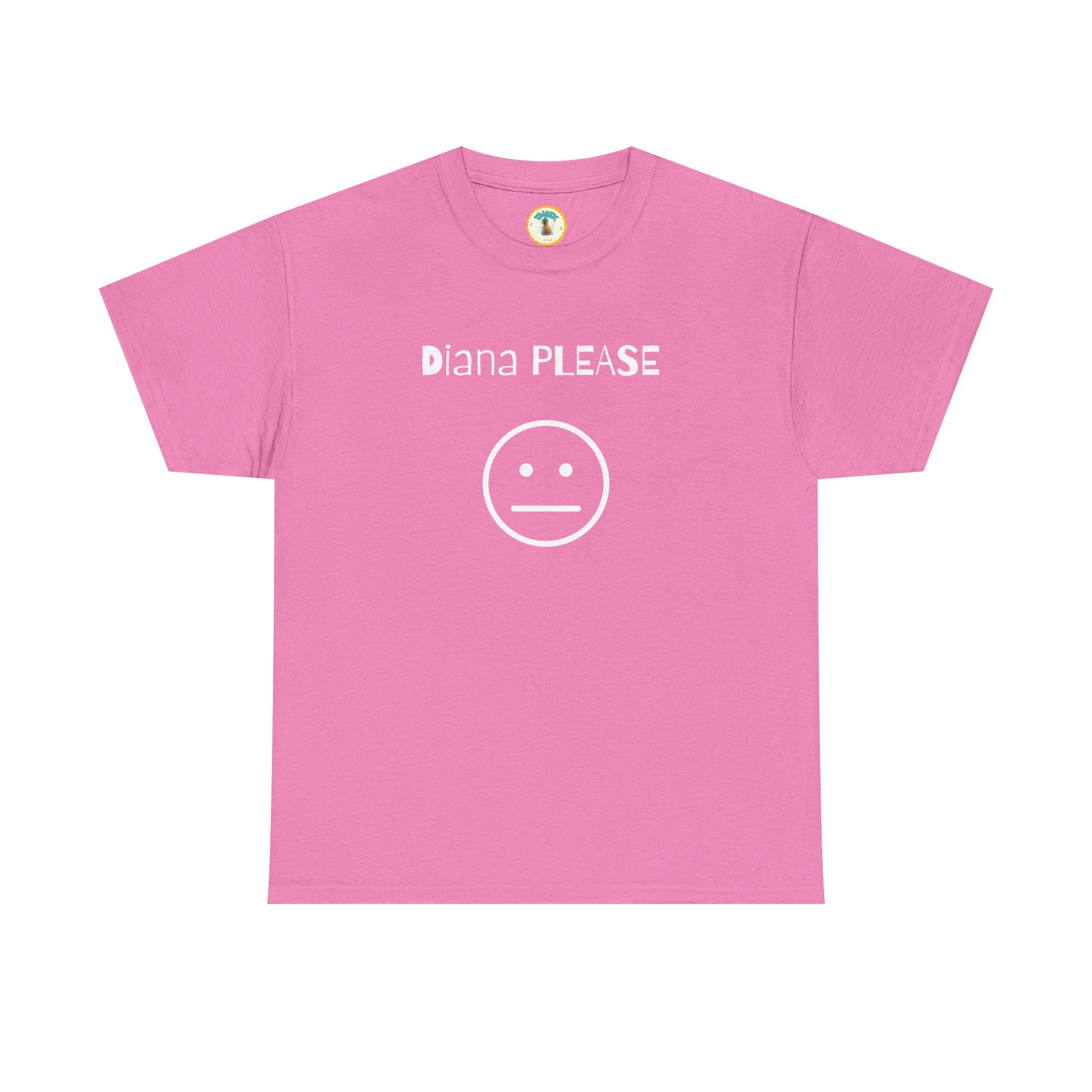 Diana Please! Unisex Heavy Cotton Tee: Soft Casual Wear, Graphic T-Shirt
