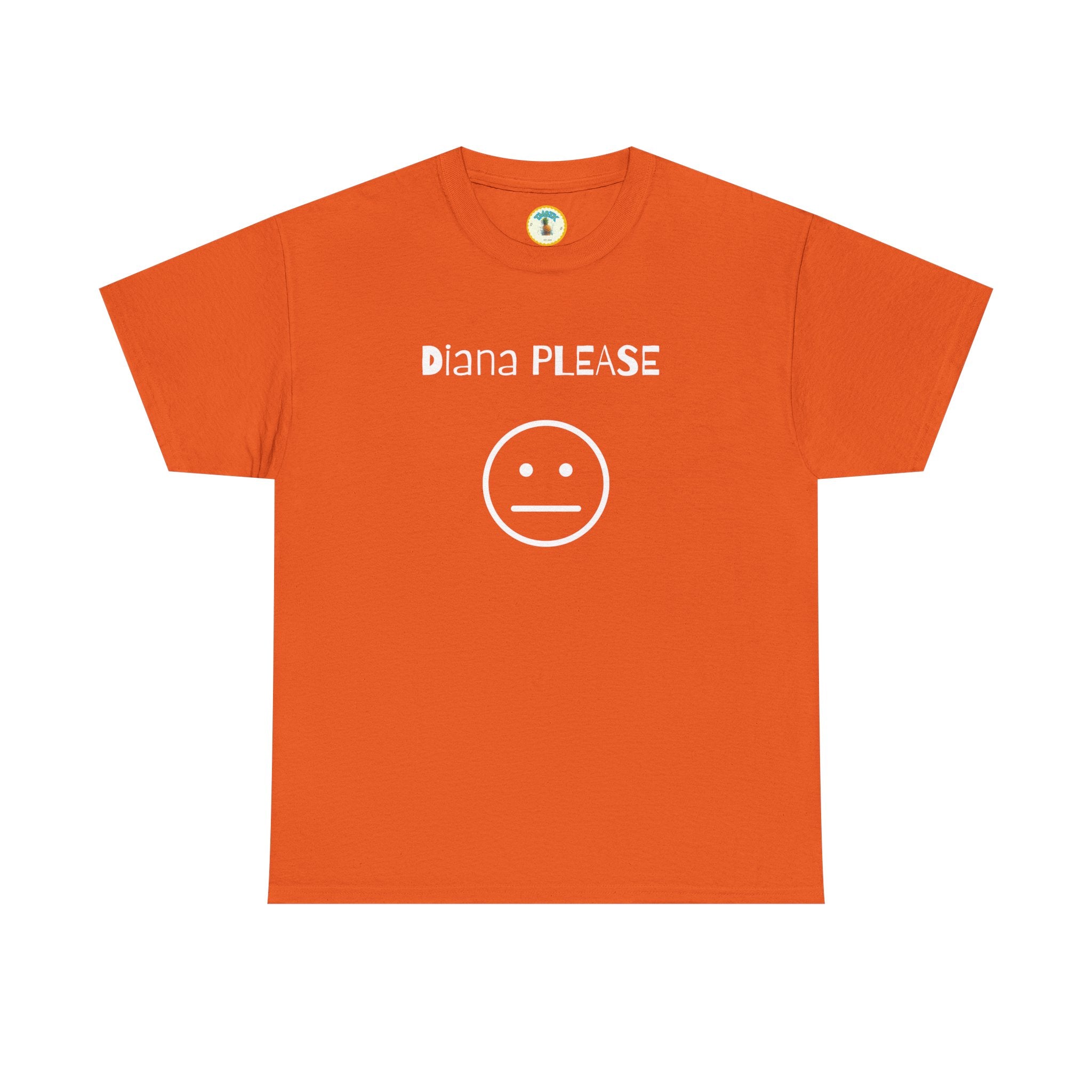 Diana Please! Unisex Heavy Cotton Tee: Soft Casual Wear, Graphic T-Shirt