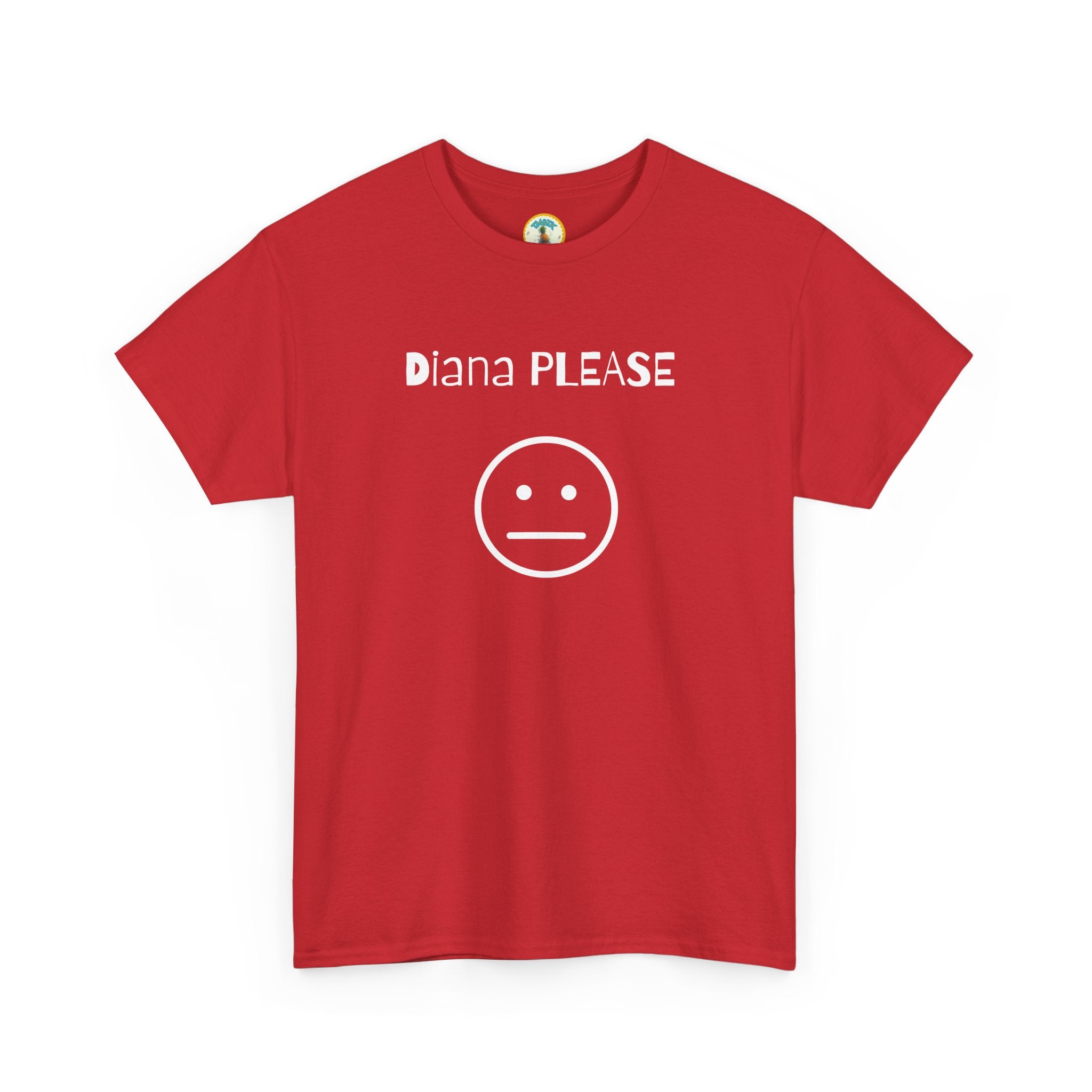 Diana Please! Unisex Heavy Cotton Tee: Soft Casual Wear, Graphic T-Shirt
