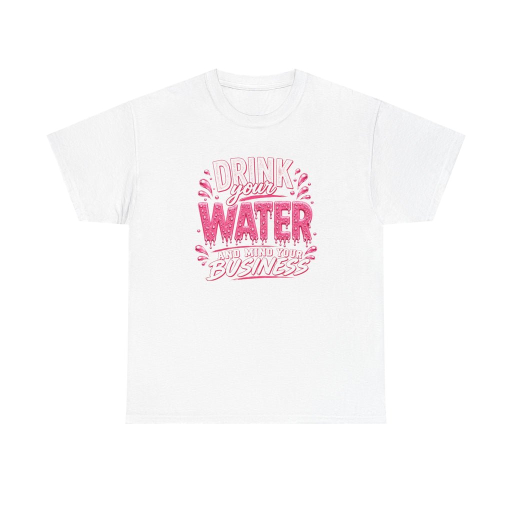 White & Pink Drink Water Tee