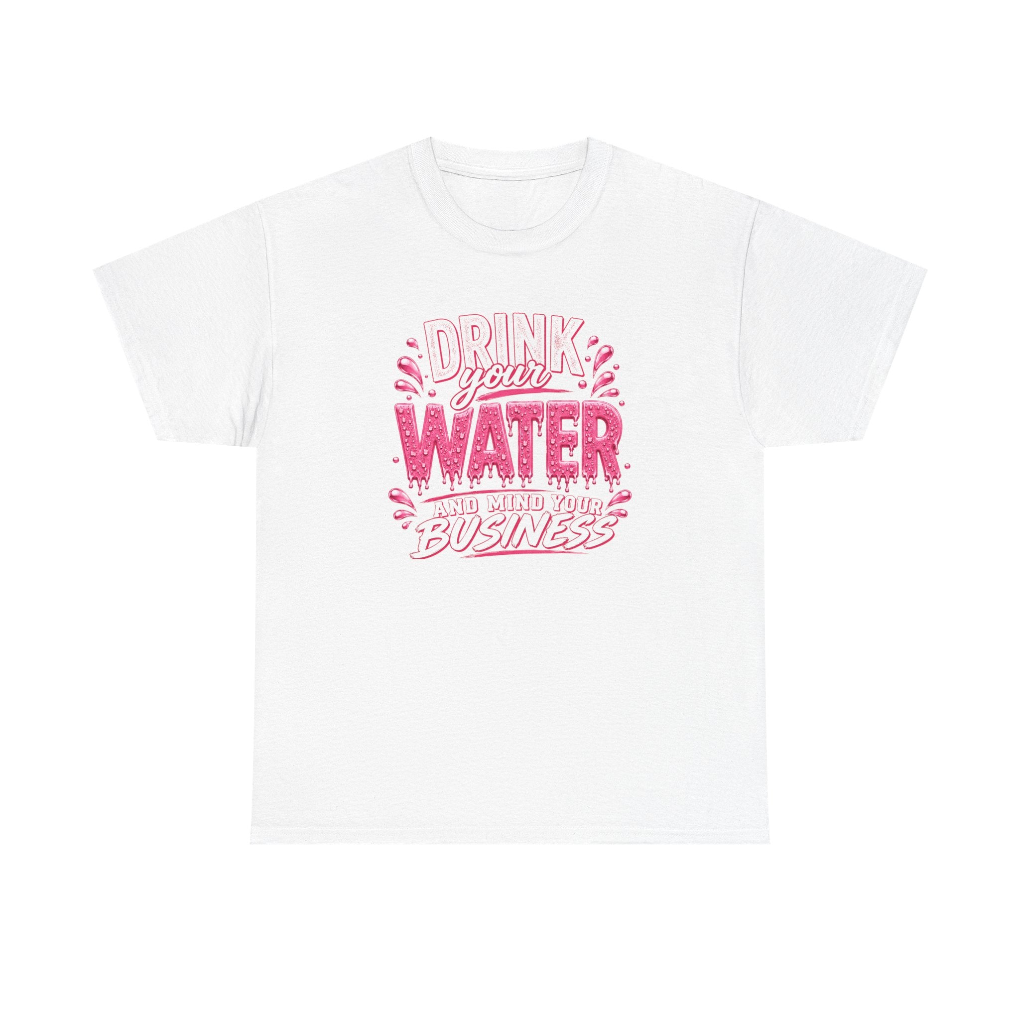 White & Pink Drink Water Tee