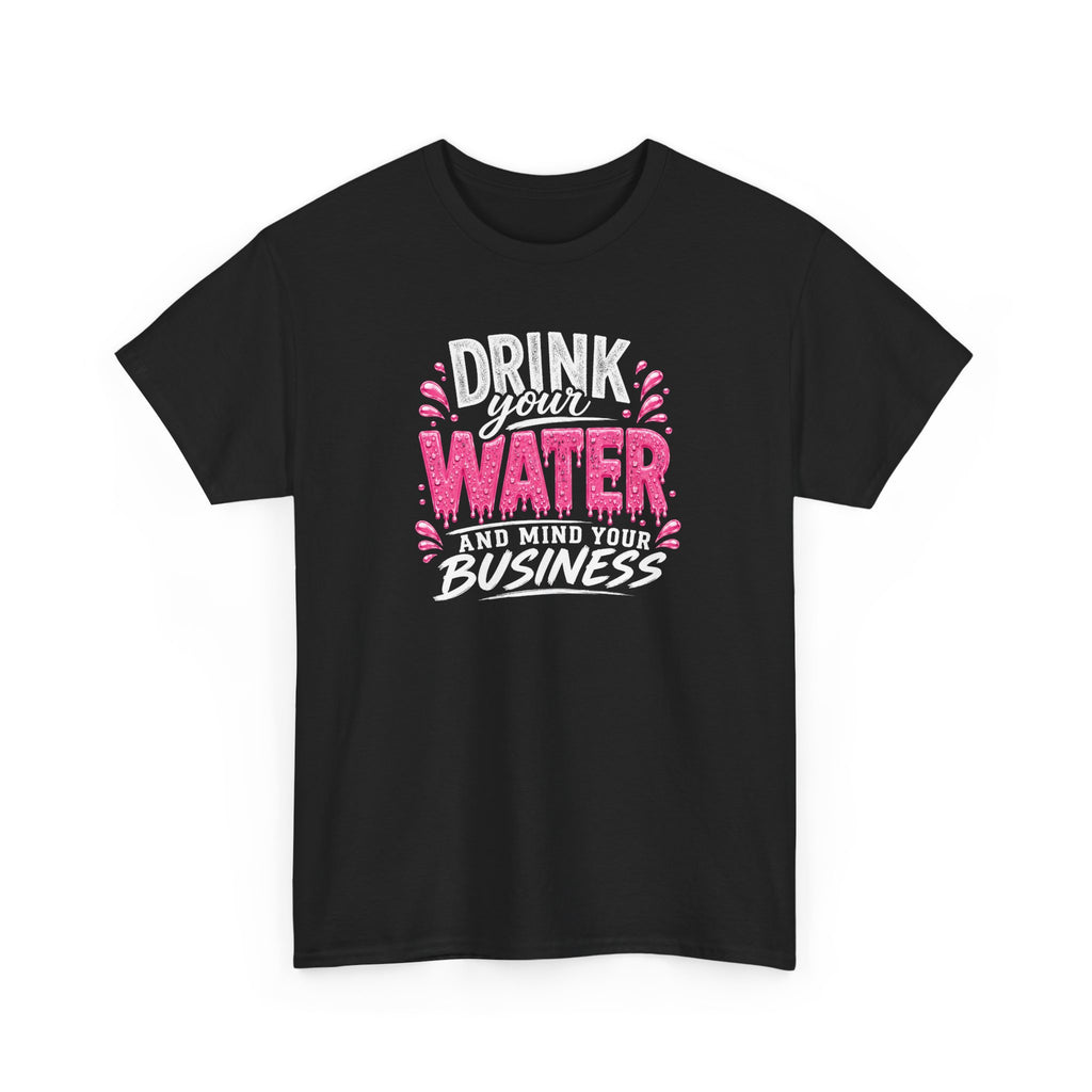 Black & Pink Drink Water Tee