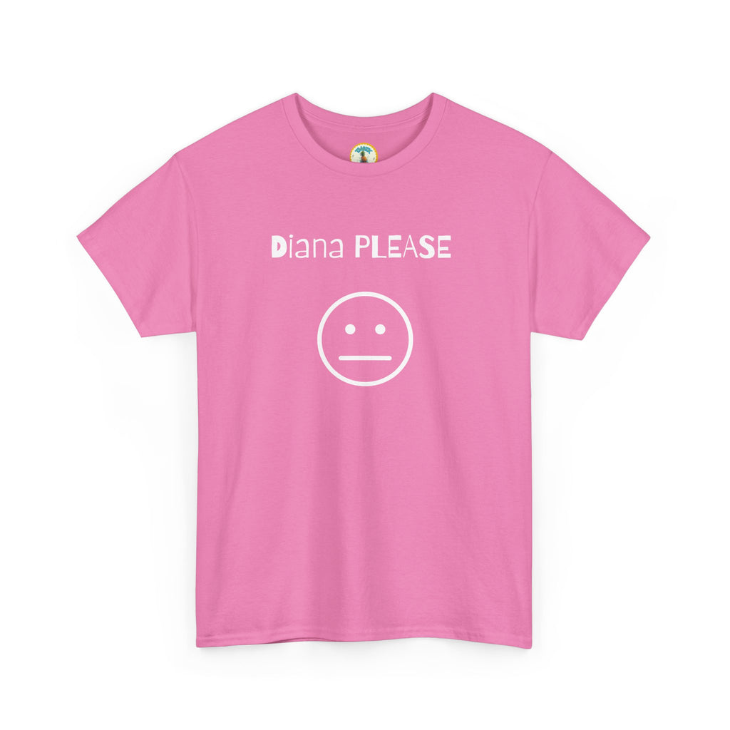 Diana Please! Unisex Heavy Cotton Tee: Soft Casual Wear, Graphic T-Shirt