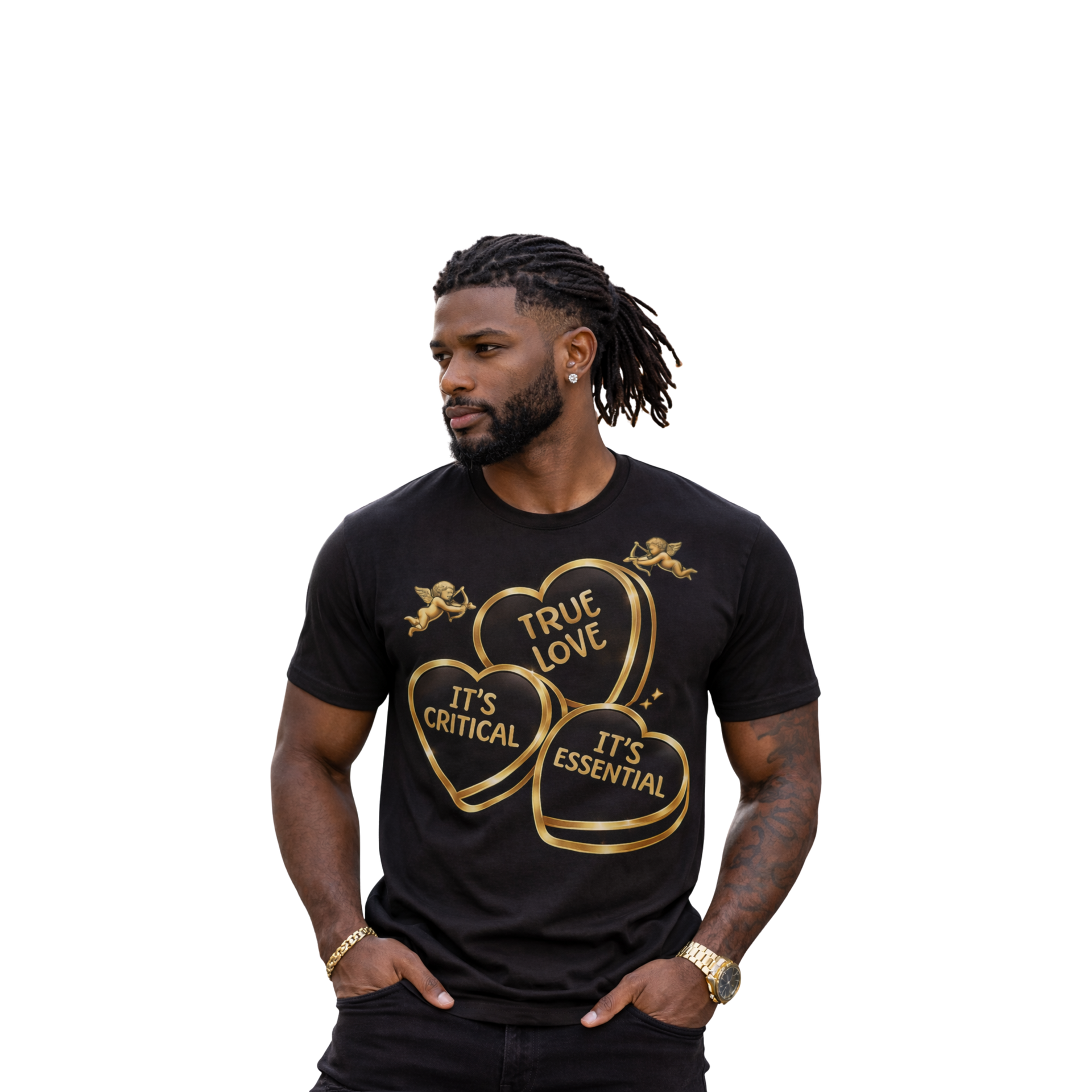 Gold Candy Hearts Tee It's Critical / It's Essential